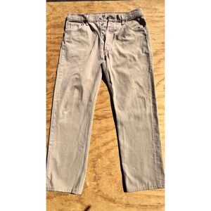 Vintage Levis 501 Tan Khaki Jeans Made in USA Button Fly Straight Leg 36x32
